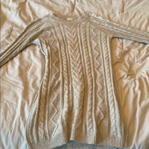 Grey sweater dress